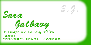 sara galbavy business card